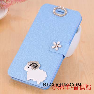 Huawei P Smart+ Protection Strass Coque Bleu Étui En Cuir De Téléphone