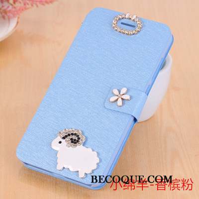 Huawei P Smart+ Protection Strass Coque Bleu Étui En Cuir De Téléphone