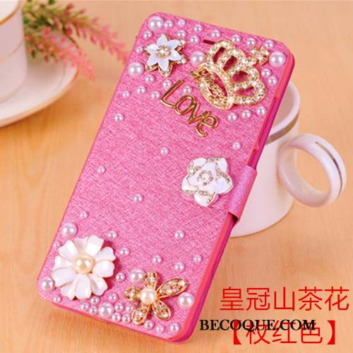 Huawei P Smart+ Protection Strass Coque Bleu Étui En Cuir De Téléphone