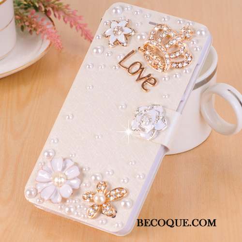 Huawei P Smart+ Protection Strass Coque Bleu Étui En Cuir De Téléphone