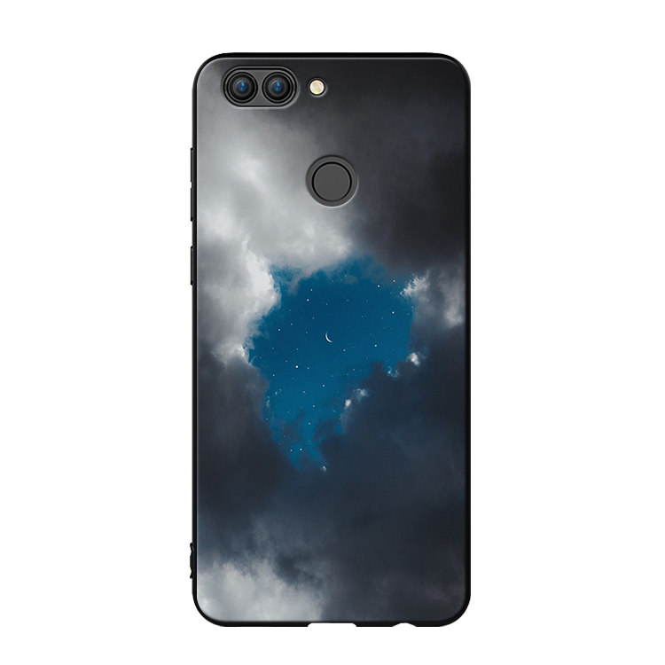 Huawei P Smart Protection Étui Chiens Noir Coque De Téléphone Fluide Doux