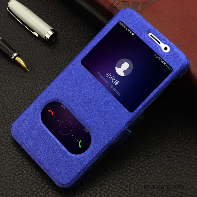 Huawei P Smart Rouge Étui En Cuir Protection Incassable Coque De Téléphone Housse