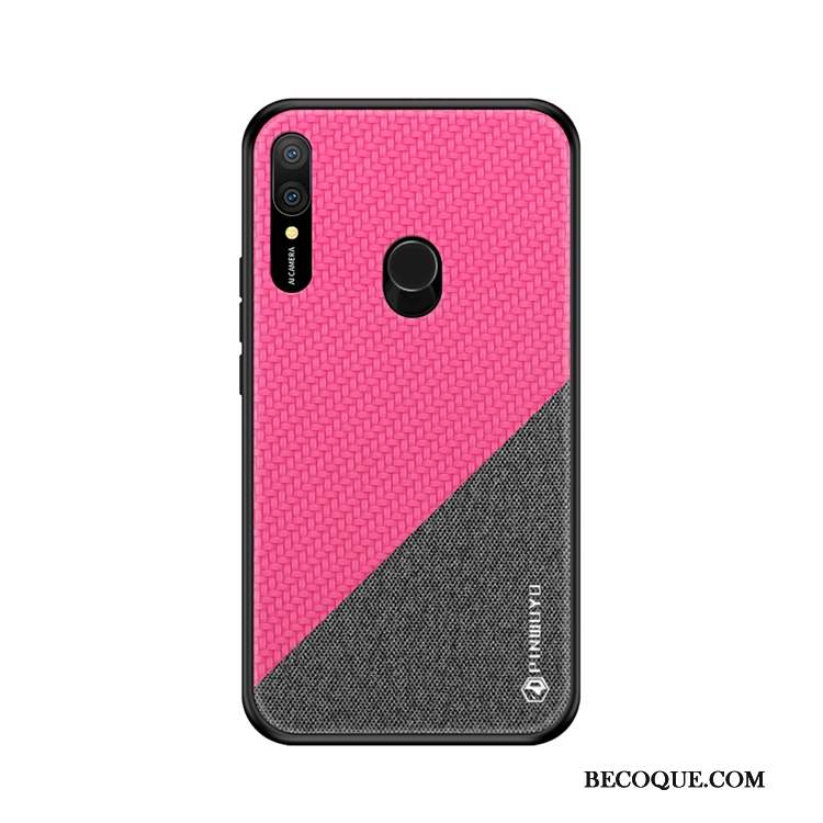 Huawei P Smart Z Coque Bleu Marin Étui Tout Compris Personnalité Modèle Fleurie Tissu