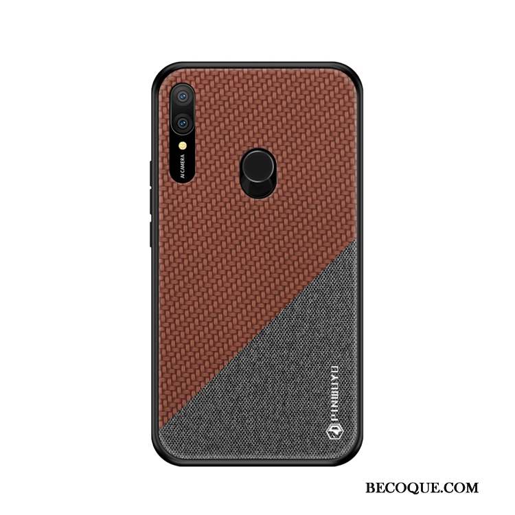 Huawei P Smart Z Coque Bleu Marin Étui Tout Compris Personnalité Modèle Fleurie Tissu