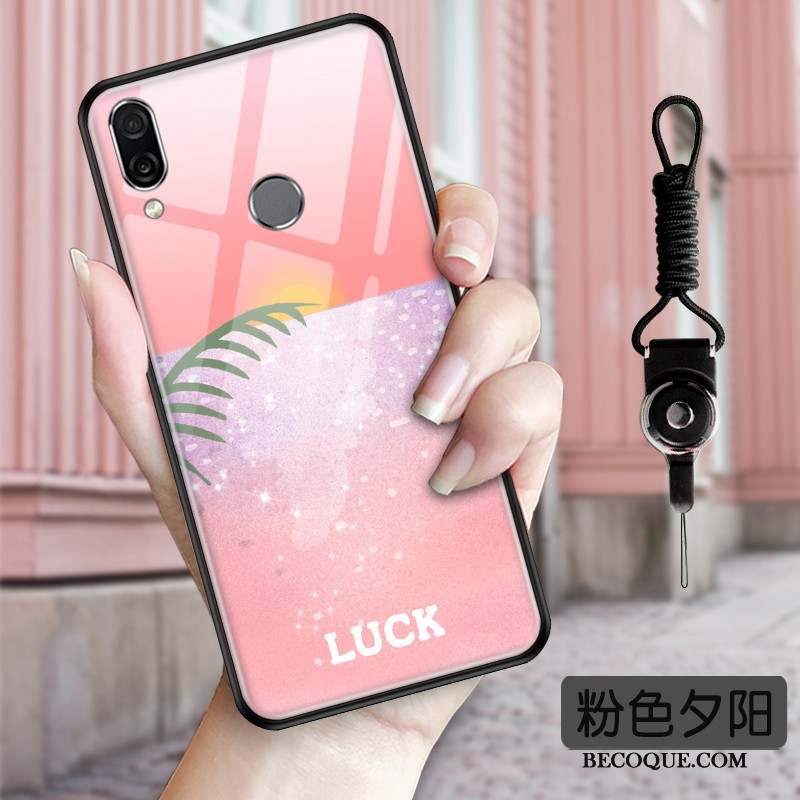 Huawei P Smart Z Coque De Téléphone Protection Étui Verre Chat Rose