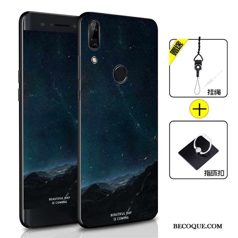 Huawei P Smart Z Créatif Fluide Doux Protection Coque De Téléphone Étui Noir