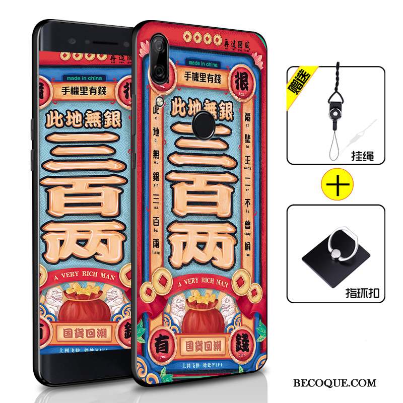 Huawei P Smart Z Créatif Fluide Doux Protection Coque De Téléphone Étui Noir