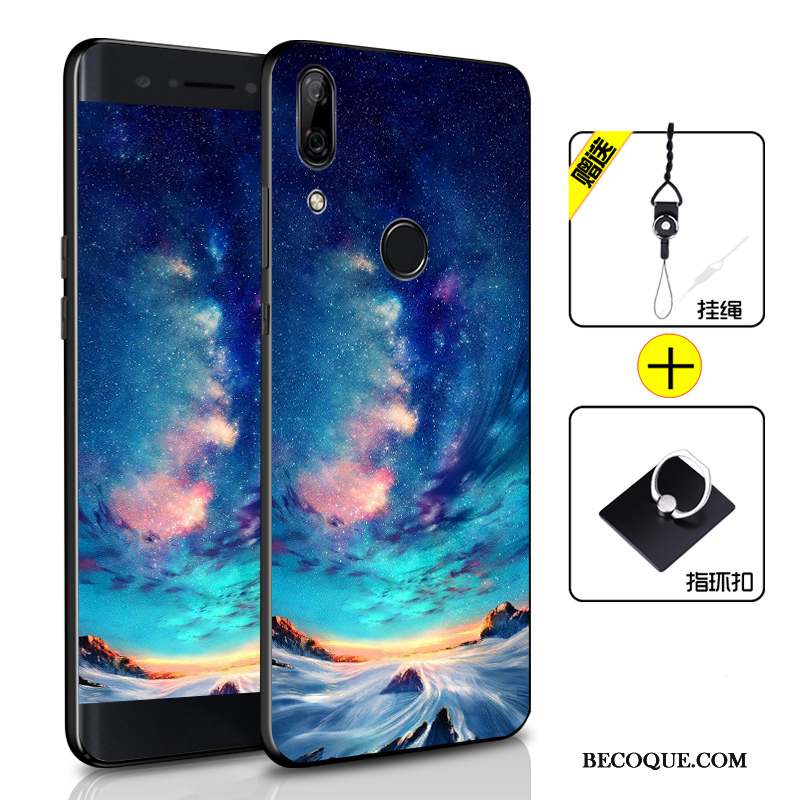 Huawei P Smart Z Créatif Fluide Doux Protection Coque De Téléphone Étui Noir