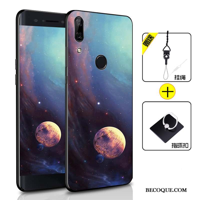 Huawei P Smart Z Créatif Fluide Doux Protection Coque De Téléphone Étui Noir