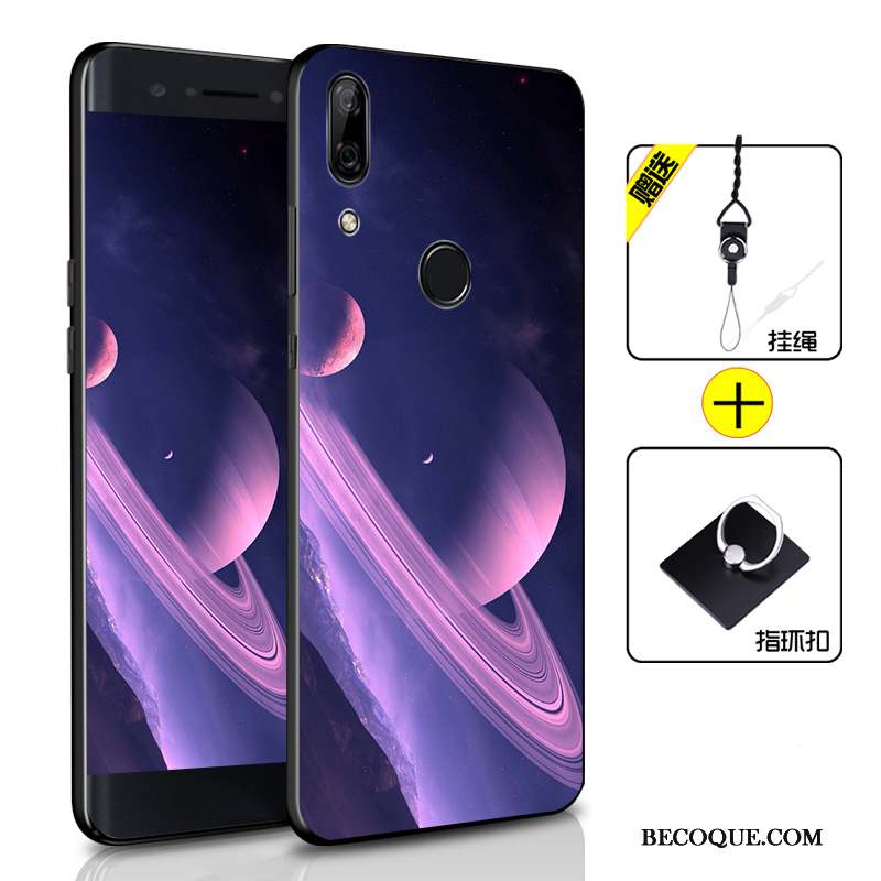 Huawei P Smart Z Créatif Fluide Doux Protection Coque De Téléphone Étui Noir