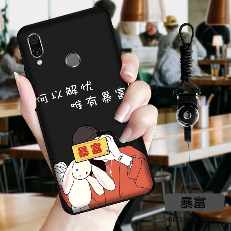 Huawei P Smart Z Dessin Animé Petit Coque De Téléphone Noir Personnalité