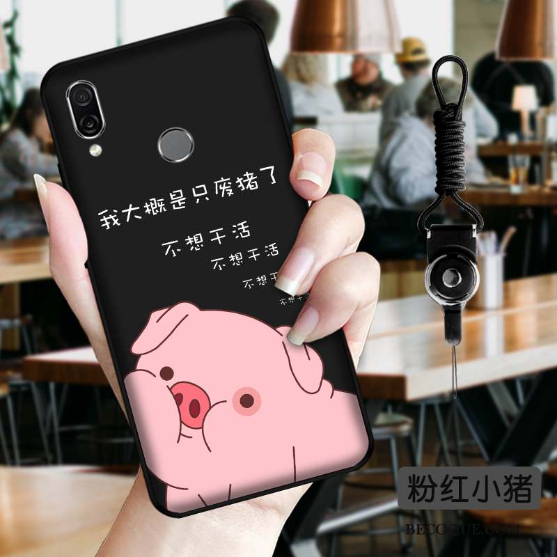 Huawei P Smart Z Dessin Animé Petit Coque De Téléphone Noir Personnalité