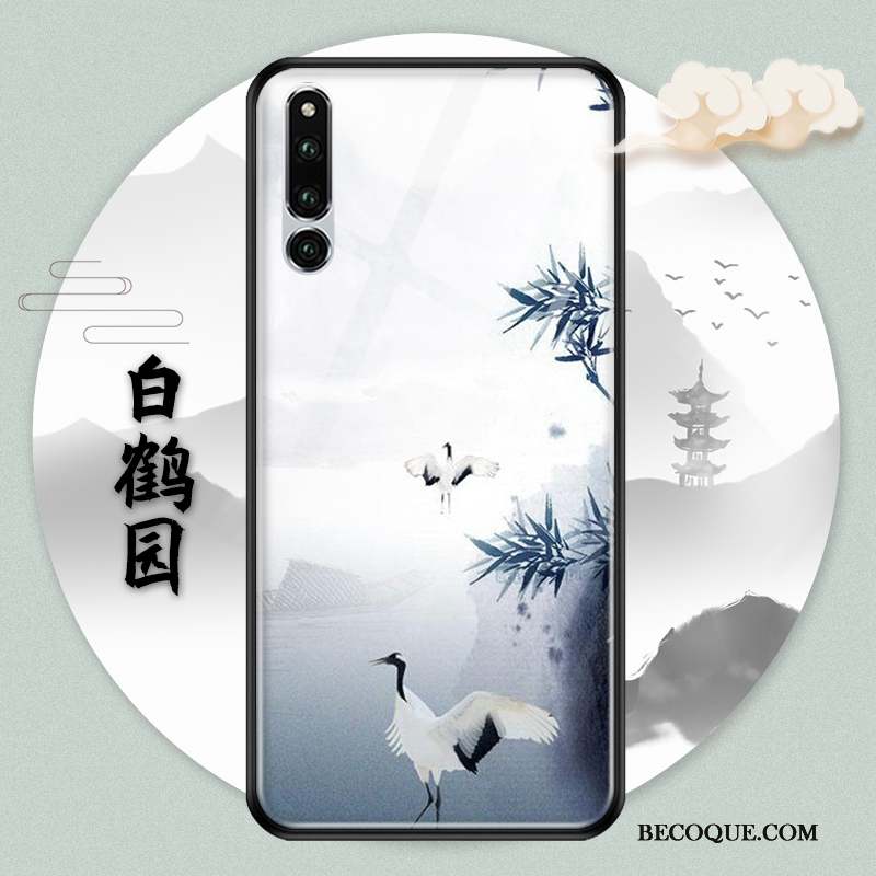 Huawei P Smart Z Protection Verre Bambou Coque De Téléphone Vintage Étui