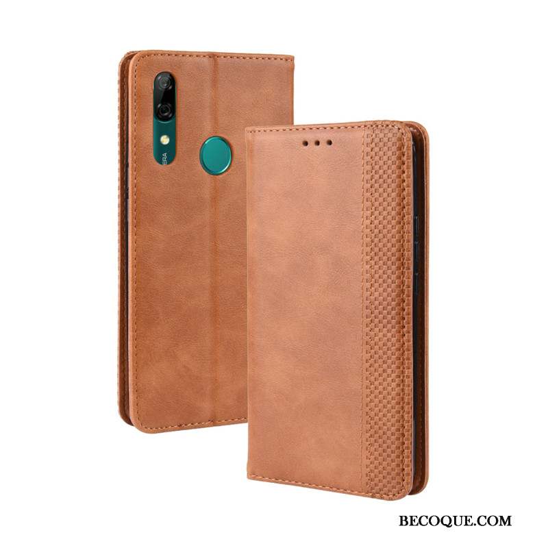 Huawei P Smart Z Protection Étui Étui En Cuir Coque Magnétisme Téléphone Portable