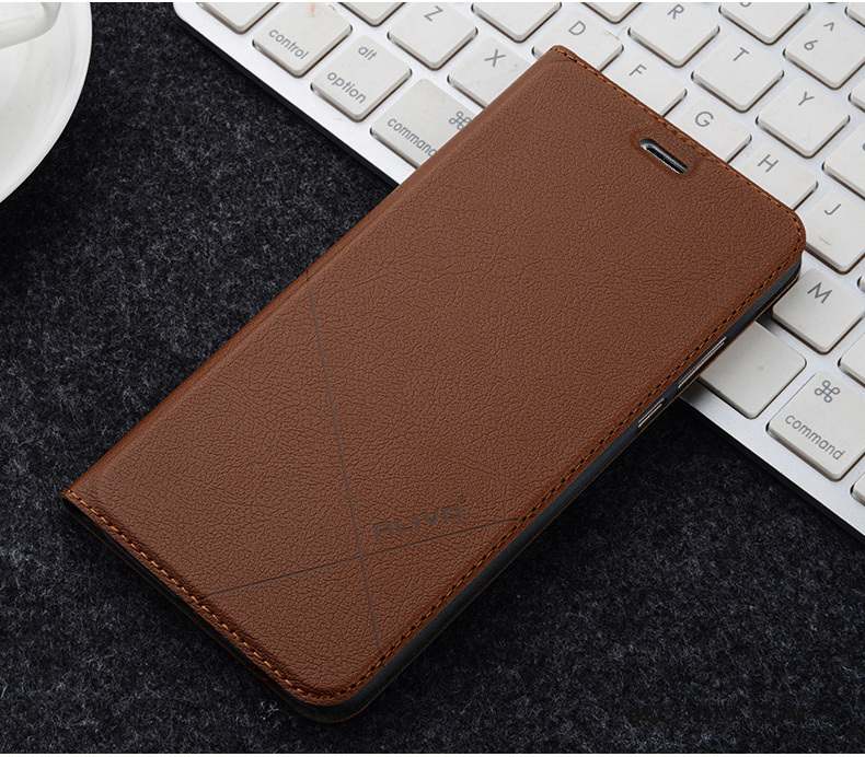 Huawei P Smart Étui Coque De Téléphone Housse Étui En Cuir Or Protection