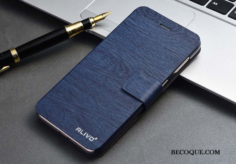 Huawei P Smart Étui En Cuir Clamshell Bleu Coque De Téléphone Protection