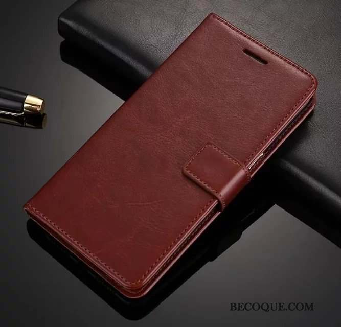 Huawei P Smart Étui En Cuir Fluide Doux Coque De Téléphone Incassable Rouge