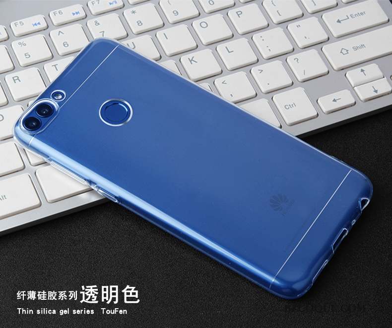 Huawei P Smart Étui Fluide Doux Bleu Transparent Coque De Téléphone Tout Compris