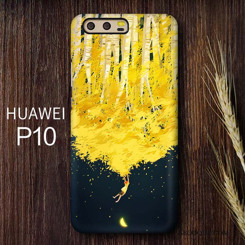 Huawei P10 Art Délavé En Daim Difficile Coque De Téléphone Personnalité Bleu