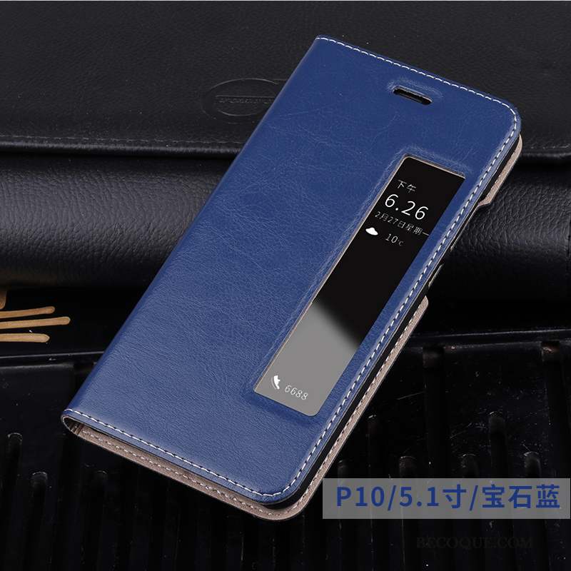 Huawei P10 Coque Cuir Ultra Cuir Véritable Business Qualité Étui