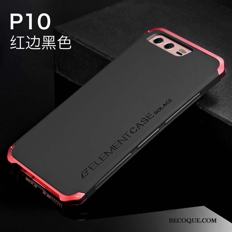 Huawei P10 Coque De Téléphone Métal Protection Incassable Silicone Argent