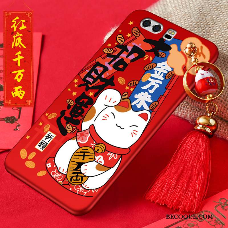 Huawei P10 Coque De Téléphone Nouveau Rouge Étui Dessin Animé Incassable