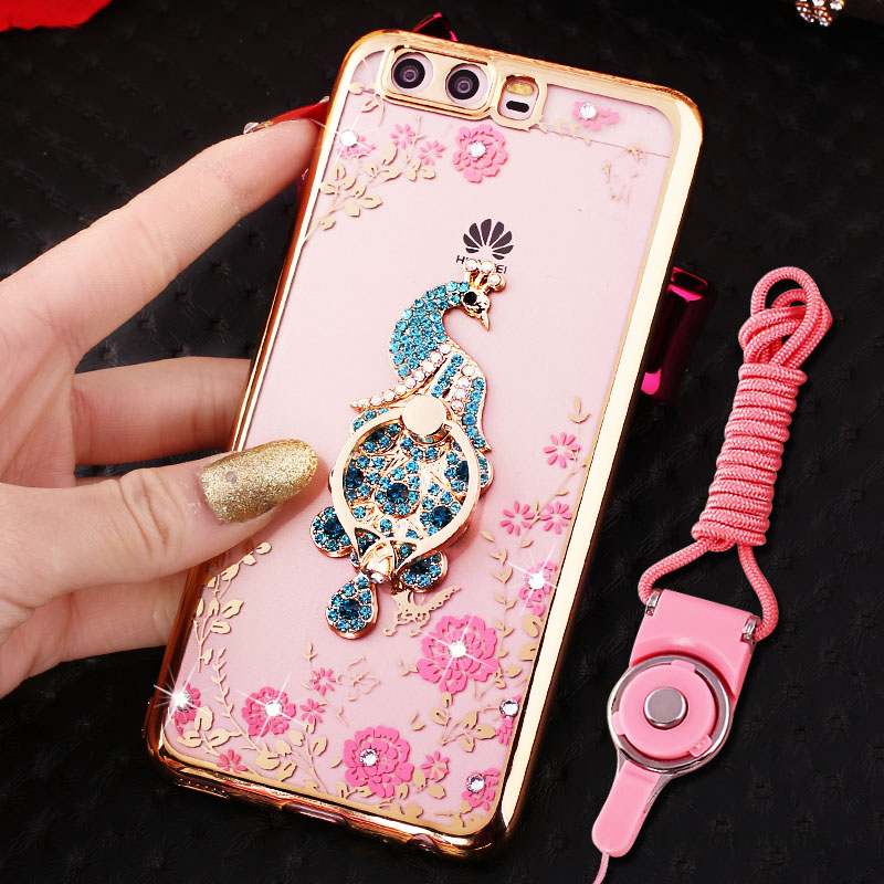 Huawei P10 Coque De Téléphone Personnalité Or Rose Dessin Animé Fluide Doux Étui