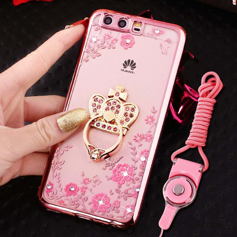 Huawei P10 Coque De Téléphone Personnalité Or Rose Dessin Animé Fluide Doux Étui