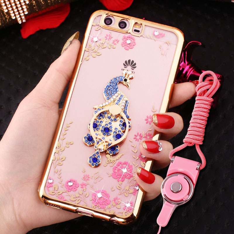 Huawei P10 Coque De Téléphone Personnalité Or Rose Dessin Animé Fluide Doux Étui