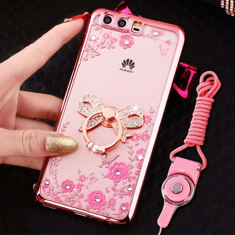 Huawei P10 Coque De Téléphone Personnalité Or Rose Dessin Animé Fluide Doux Étui