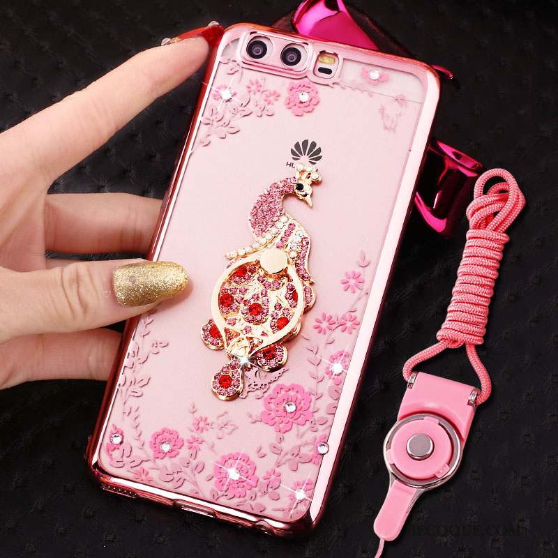 Huawei P10 Coque De Téléphone Personnalité Or Rose Dessin Animé Fluide Doux Étui