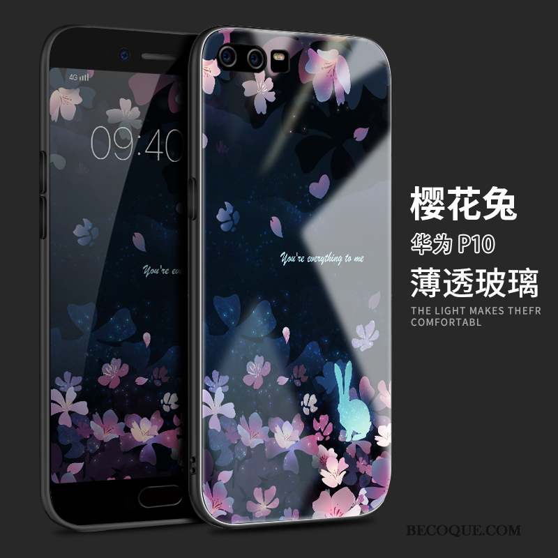Huawei P10 Coque De Téléphone Verre Protection Silicone Marque De Tendance Incassable