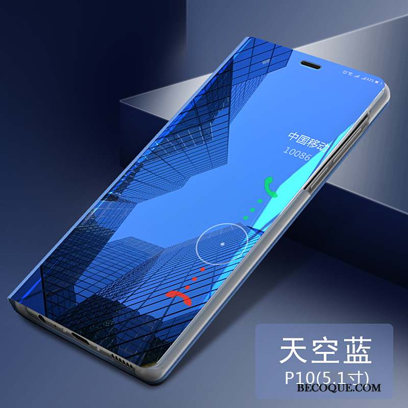 Huawei P10 Coque De Téléphone Étui En Cuir Incassable Clamshell Violet Tout Compris