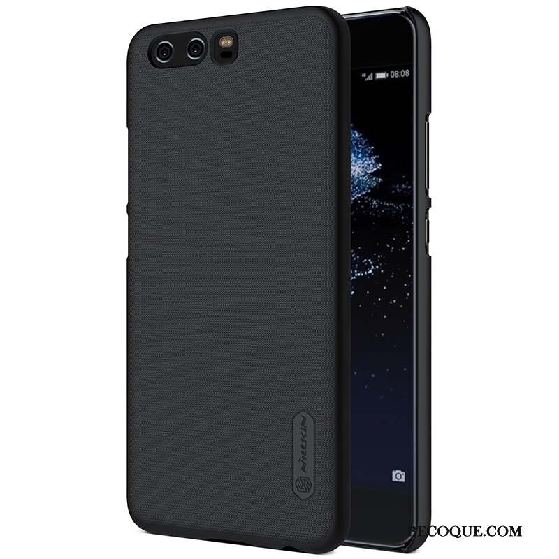 Huawei P10 Coque Délavé En Daim Difficile Étui Or Blanc Incassable