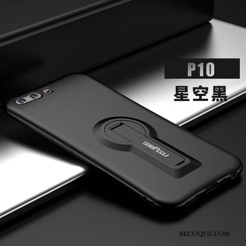 Huawei P10 Coque Délavé En Daim Support Fluide Doux Incassable Silicone Personnalité