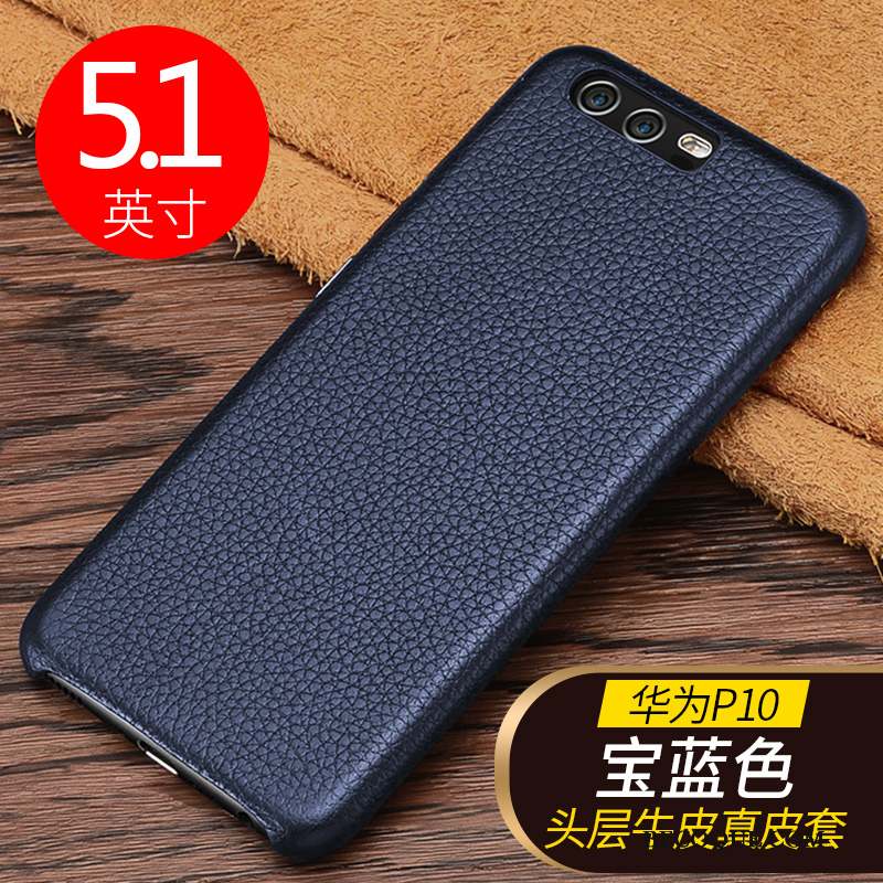 Huawei P10 Coque Modèle Fleurie Business Cuir Véritable Casual Étui Protection