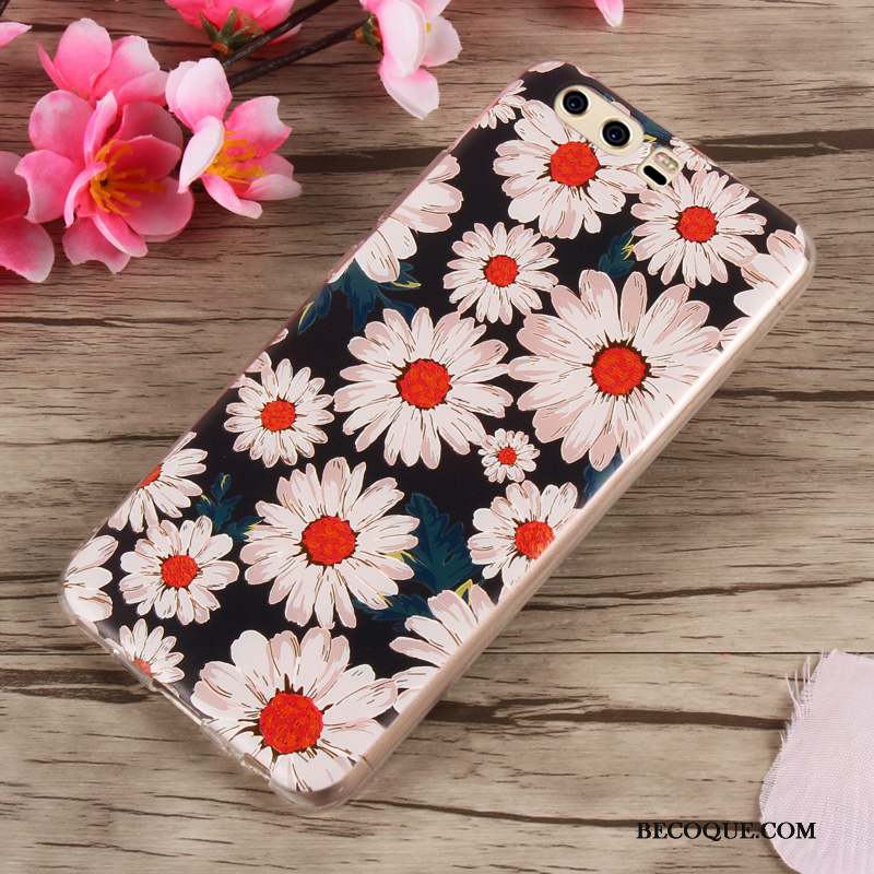 Huawei P10 Coque Multicolore Fluide Doux Incassable Étui Silicone Tendance