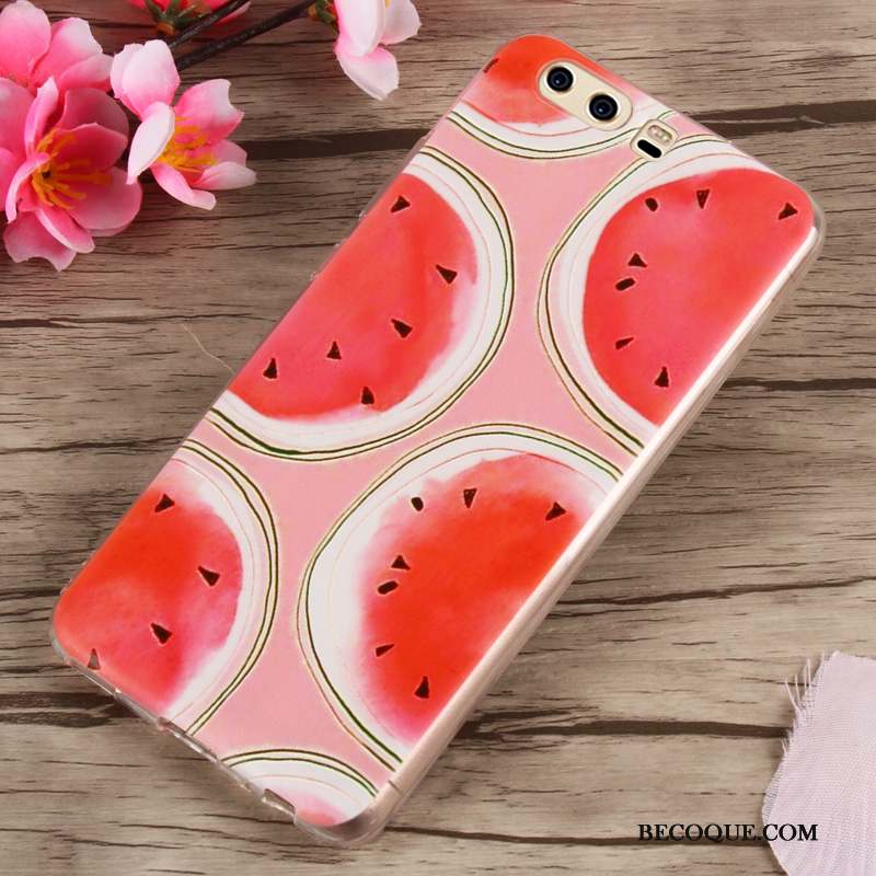 Huawei P10 Coque Multicolore Fluide Doux Incassable Étui Silicone Tendance