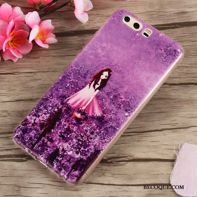 Huawei P10 Coque Multicolore Fluide Doux Incassable Étui Silicone Tendance