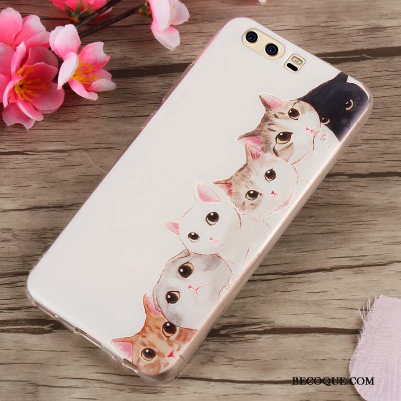 Huawei P10 Coque Multicolore Fluide Doux Incassable Étui Silicone Tendance