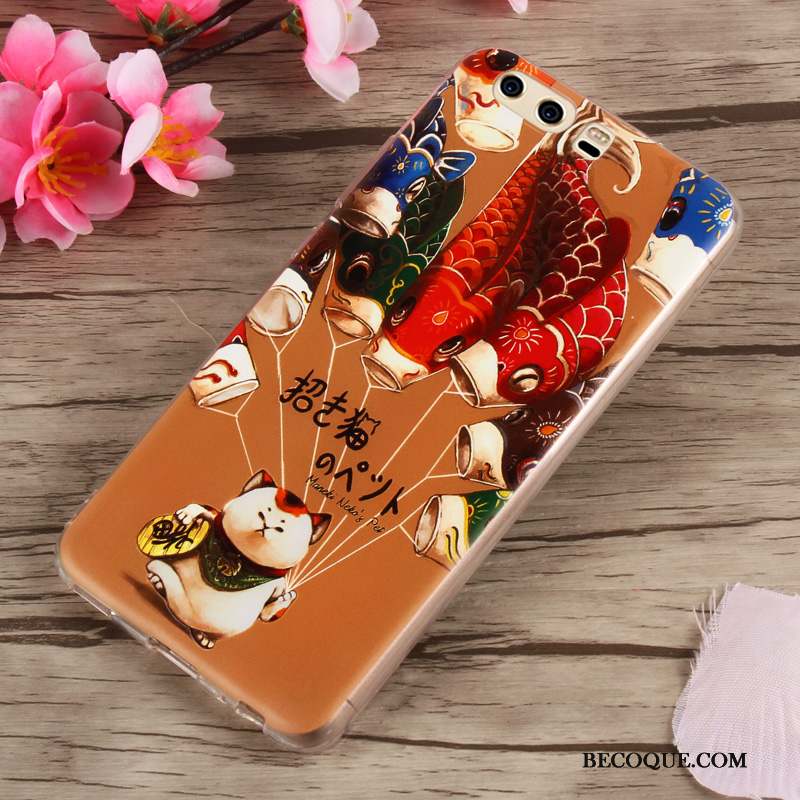 Huawei P10 Coque Multicolore Fluide Doux Incassable Étui Silicone Tendance