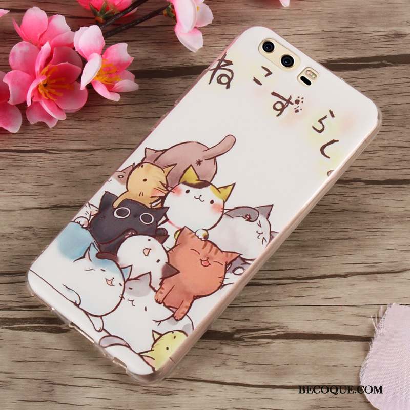 Huawei P10 Coque Multicolore Fluide Doux Incassable Étui Silicone Tendance