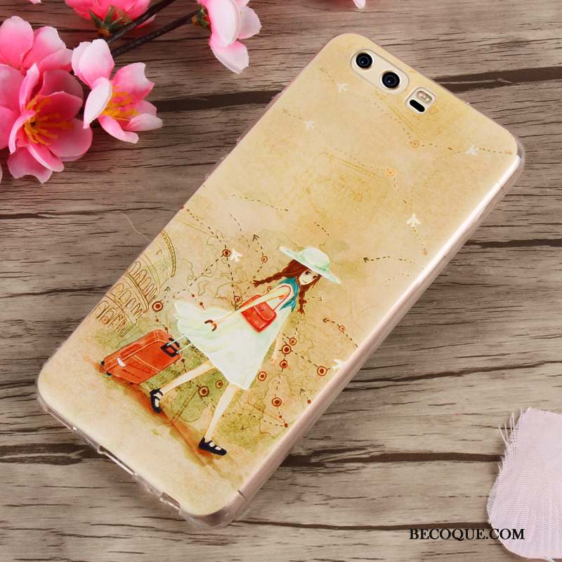 Huawei P10 Coque Multicolore Fluide Doux Incassable Étui Silicone Tendance