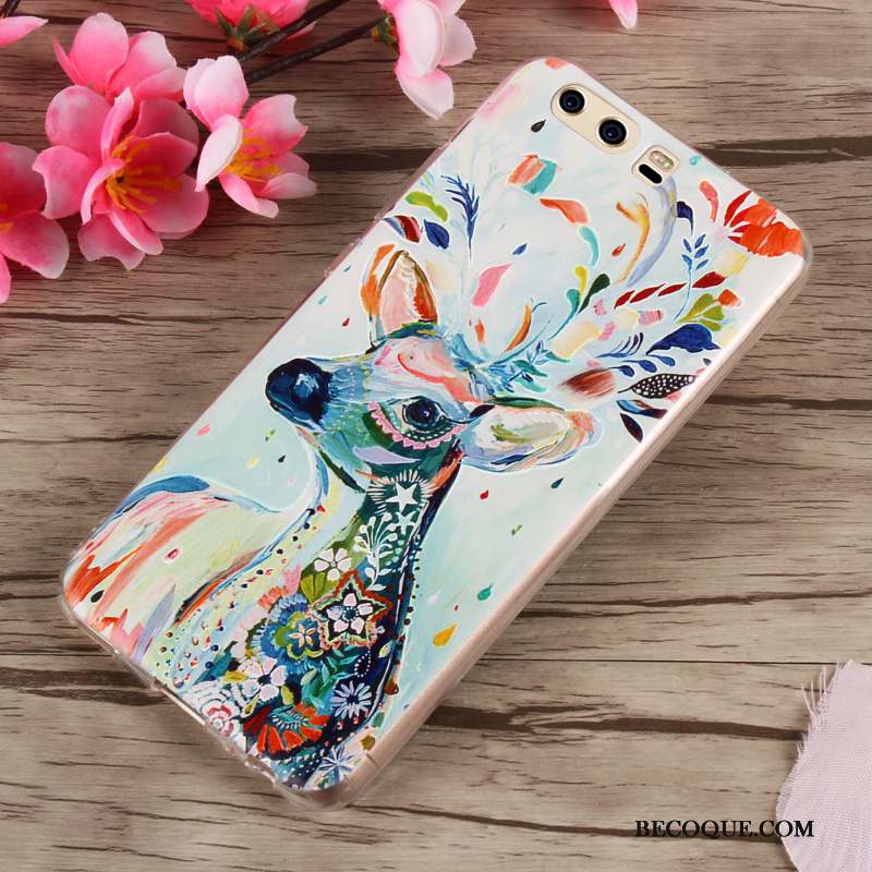 Huawei P10 Coque Multicolore Fluide Doux Incassable Étui Silicone Tendance