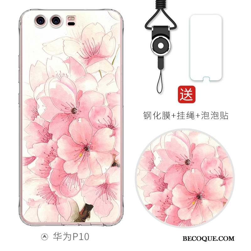 Huawei P10 Coque Personnalité Créatif Protection Multicolore Fluide Doux Charmant