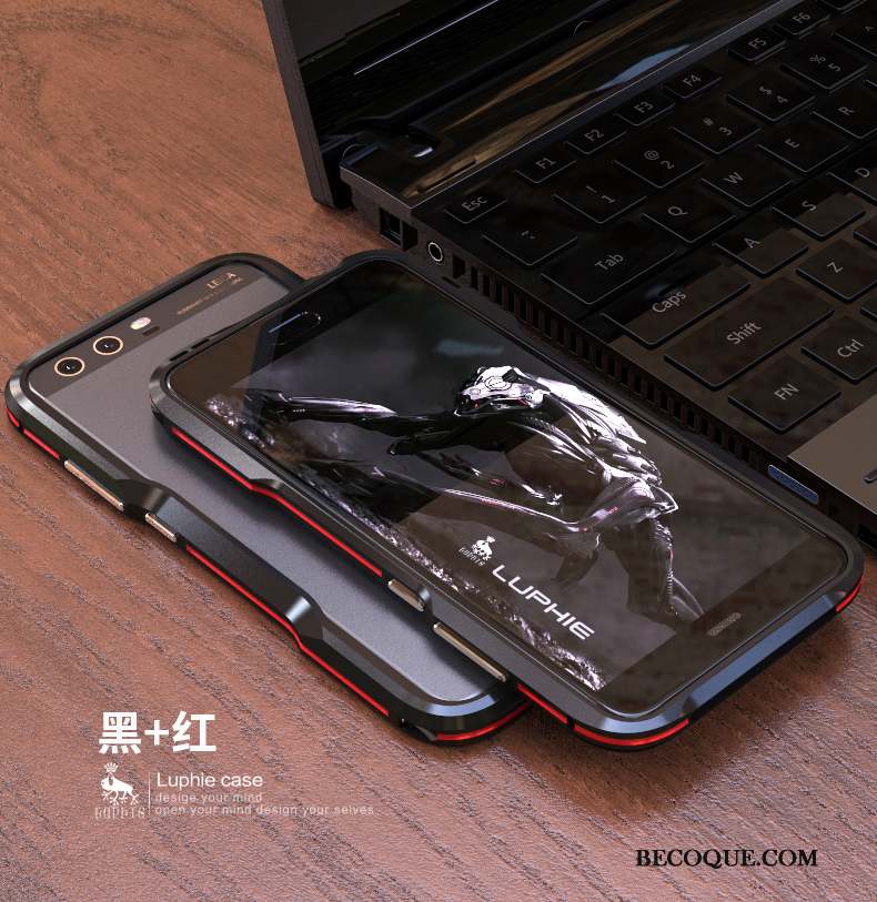 Huawei P10 Coque Personnalité Protection Mince Étui Or Border