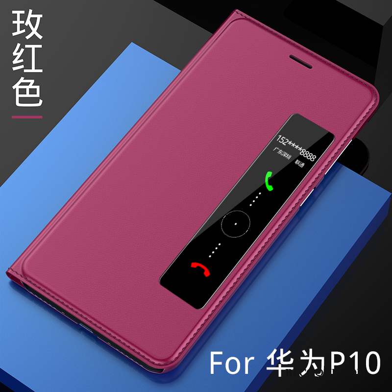 Huawei P10 Coque Tendance Étui En Cuir Rose Tout Compris Incassable Housse