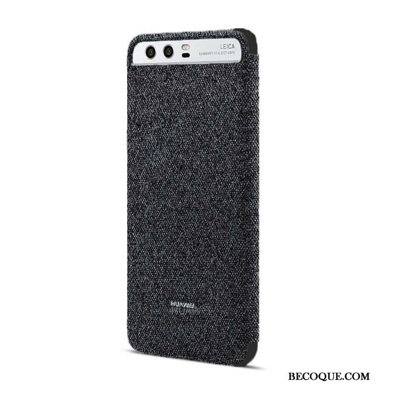 Huawei P10 Coque Téléphone Portable Housse Authentique Protection Noir Étui En Cuir