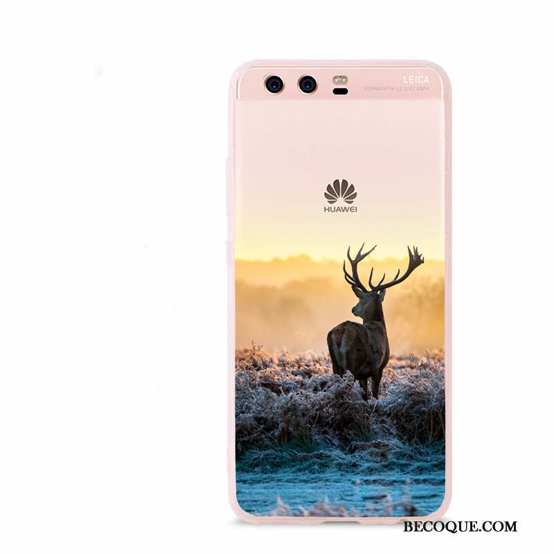 Huawei P10 Coque Étui Fluide Doux Créatif Silicone Paysage Téléphone Portable