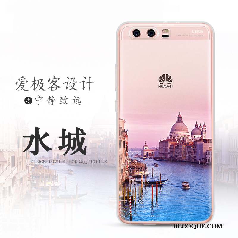 Huawei P10 Incassable Fluide Doux Silicone Paysage Coque Protection